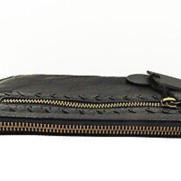 DAY & MOOD Sting Genuine Black Soft Leather Clutch Wristlet - Picture 5 of 7